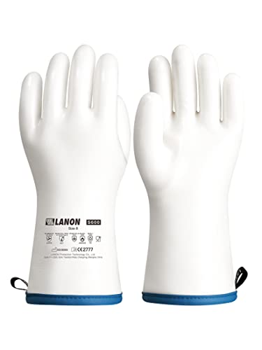 LANON Liquid Silicone Oven Mitts,Heat Resistant,Coral Air Liner,White,Large | Food Grade,Waterproof,Oven Gloves with Fingers,Odorless,Easy to Clean,Latex Free,BPA Free,Baking,Cooking,BBQ,Kitchen Mitts - color: White, size: L/9