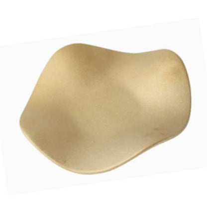 Brrnoo Elegant Frosted Ceramic Dish – Minimalist Gold-Trimmed Jewelry Tray for Rings & Trinkets, 6.7" Irregular Shape Desktop Decor - size: Gold