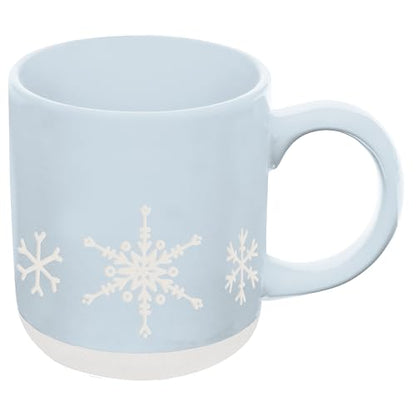 Sweet Water Decor Snowflake Coffee Mug, 14oz Stoneware Christmas Mug, Dishwasher & Microwave Safe, Large Holiday Winter Cup for Coffee, Tea & Hot Chocolate, Stocking Stuffer Gifts for Women - style: Snowflake