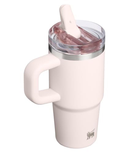 STANLEY Quencher ProTour Flipstraw Tumbler, 14 oz, Rose Quartz | Built-In Straw & Handle | Cupholder Compatible for Travel | Leakproof Insulated Stainless Steel Cup | BPA-Free - color: Rose Quartz, size: 14 Ounces