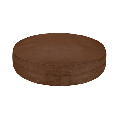 uxcell Round Floor Pillow Cover, 15.7" Floor Cushion Cover, Washable Dustproof Round Tatami Meditation Pillow Protector with Zipper for Living Room Bedrooms Office Outdoor Indoor, Coffee - color: Coffee, size: 15.8" x 15.8" (Pack of 1)