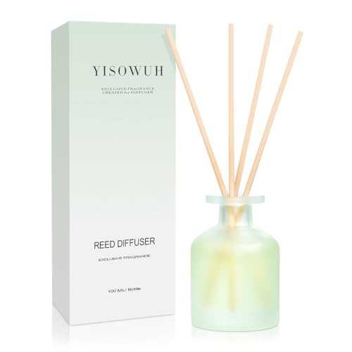 Reed Diffuser for Home, Clean Linen Scent 3.38oz (100ml)*1 Pack Essential Oil Reed Diffuser Set with 8 Sticks, Long Lasting Air Freshener for Bathroom Bedroom Living Room, Home Decor & Gifts - size: 3.38 oz/1 pack