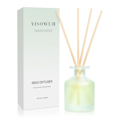 Reed Diffuser for Home, Clean Linen Scent 3.38oz (100ml)*1 Pack Essential Oil Reed Diffuser Set with 8 Sticks, Long Lasting Air Freshener for Bathroom Bedroom Living Room, Home Decor & Gifts - size: 3.38 oz/1 pack