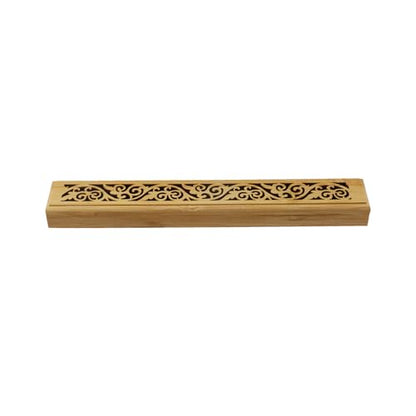 2 Pack Wooden Incense Stick Holder Ash Catcher (Grass) | Coffin Style Wood Incense Stick Burner Storage