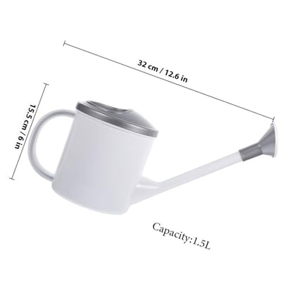 Indoor Long Spout Watering Can for Plants Ergonomic Handle Gardening Kettle Tool Large Opening Sprayer Pot for Office Home Garden Glacier Gray