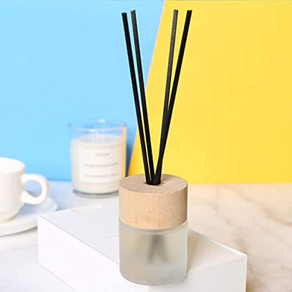 100PCS Reed Diffuser,7 Inch Aromatherapy Diffuser Black Fiber Sticks-Black Reed Diffuser Sticks for Home Office Spa and Bedroom - color: Black
