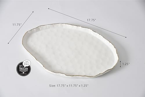 Pampa Bay Portofino Large Oval Platter, 17.75" x 11.75" x 1.25" - size: 17.75 x 11.75