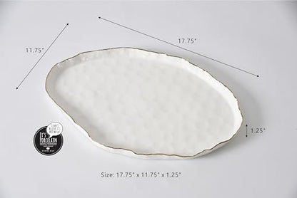 Pampa Bay Portofino Large Oval Platter, 17.75" x 11.75" x 1.25" - size: 17.75 x 11.75