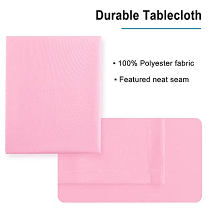 Pink Tablecloth Square, 30 x 30 Inch, 1 Pack | Waterproof, Wrinkle Resistant, Washable Fabric Table Cloth for Card Tables/Party/Dining/Spring/Wedding - color: Pink, size: 30" x 30" (Square)