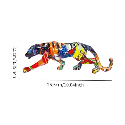 Fenteer Sculptures Walking Ornament Figurine Statue Animal Craft Ceramic Material Finely Carved Polished Suitable for Gift Giving Living Rooms Office
