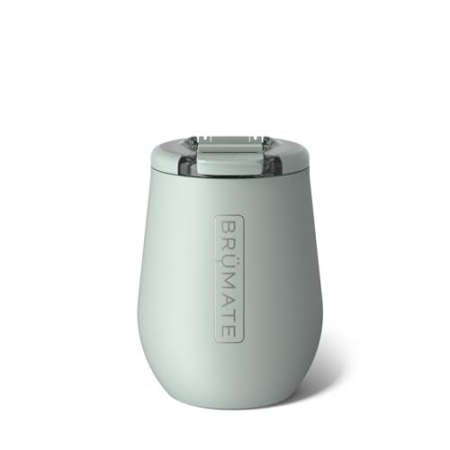 BrüMate Uncork'd 14oz Insulated Wine Tumbler, Sage | 100% Leakproof, Locking Lid, Insulated Stainless Steel, Travel & Outdoors, Glass-Free Zone Friendly, 4+ Hours Cold - color: Sage