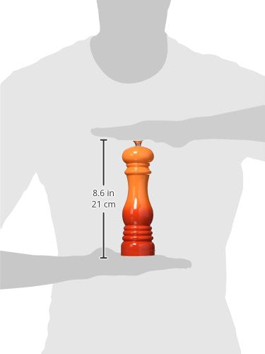 Le Creuset MG610-2 Salt and Pepper Mill Set 8-Inch, Flame - color: Flame, size: Large