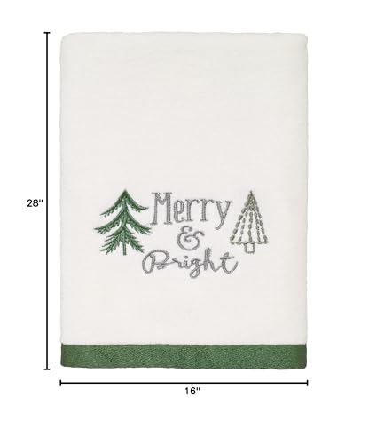 Avanti Linens - Hand Towel, Soft & Absorbent Cotton Velour, Holiday Bathroom Decor (Christmas Trees Collection) - size: Hand Towel