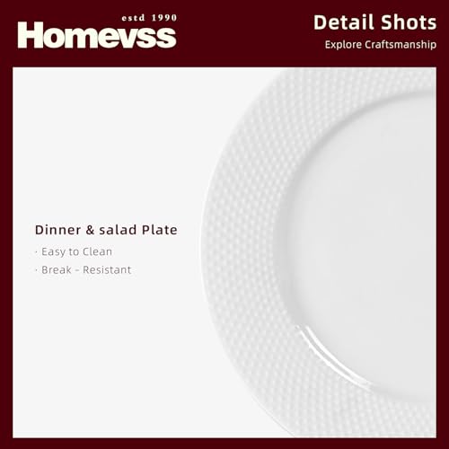 HomeVss, New Bone China Embossed Rain Drops 16pc Dinnerware Set - color: Rain Drops, size: Service for 4 - 16pc Set