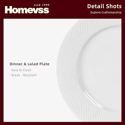 HomeVss, New Bone China Embossed Rain Drops 16pc Dinnerware Set - color: Rain Drops, size: Service for 4 - 16pc Set