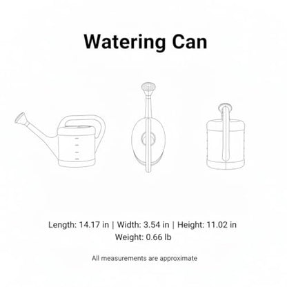 Long Spout Watering Can for Indoor Plants, Lightweight Blue PP Plastic with Narrow Tip for Precise Pouring - size: 14.17 x 3.54 x 11.02 in