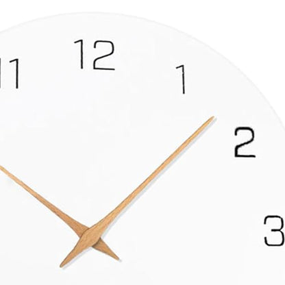 Wall Clock Minimalist Wooden Wall Clock Silent Non Ticking Decorative Hanging Clock Easy Read Dial Wood Suitable for Living Room, Arabic Numerals