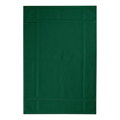 100% Cotton Bath Mat 24x17 Inches, 1350 GSM Thick Plush, Soft Absorbent, Oeko-Tex Certified, Durable Construction– Green - color: Green