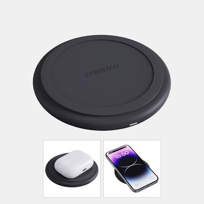 COSPRO Electric Grinder with Qi-Wireless Charging Base | Kitchen Gift | Rechargeable Automatic Spice Mill | Stainless Steel | One Hand Button Use | Adjustable Coarseness | Easy Clean - size: Set of 1