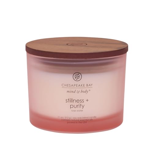 Chesapeake Bay Candle PT40896 Scented Candle Stillness + Purity (Rose Water) Coffee TableOrange Home Décor - color: Stillness + Purity, size: 11oz