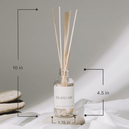 Sweet Water Decor Be Still & Know Clear Reed Diffuser Set – Aromatherapy Home Fragrance with Sea Salt, Jasmine, Cream & Wood Notes – Long-Lasting Scent for Bedroom & Bathroom – Lasts Up to 4 Months - style: Be Still & Know