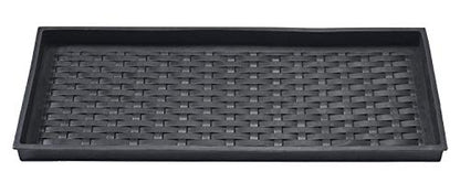 HF by LT Jumbo Basketweave Deluxe Rubber Boot Tray, 34 x 14 inches, Heavy Duty Vulcanized Rubber Design, One-Piece Seamless Construction, Year Round Use Indoors or Outdoors, Black