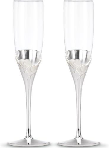 Lenox True Love Glass Flute Pair Clear, 1.25 LB (Pack of 6) - size: 6 Ounces (Pack of 6), style: Flute Pair