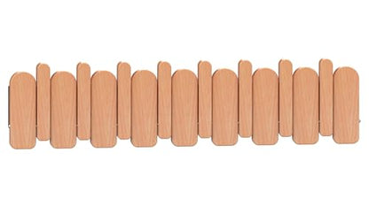 Wall Mounted Piano Key Hanger | Flip Style Hook | Entrance Wall Art Hook, Made of Oak Wood (3 Times Painted, 4 Times Polished) (Arc Beech, 8Hooks) - color: Arc Beech, size: 8Hooks