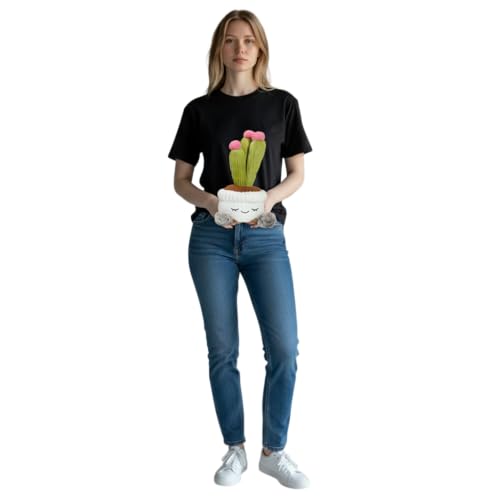 Large Plush Plants in Pots – Flower, Cactus & Succulent Plush Stuffed Plants, Flower Pot Plush Bouquet Decor, Cute Desk & Nursery Room Decor Gift (Succulents Set of Three)