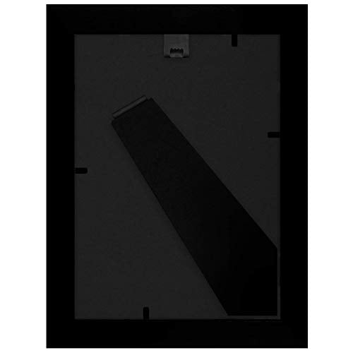 Americanflat 4x6 Picture Frame with Shatter-Resistant Glass - Set of 2 - Signature Collection - Gallery-Style Frames Made of Engineered Wood - Picture Frames for Tabletop and Wall Display - Black | Shatter-resistant glass, wall or tabletop display with in