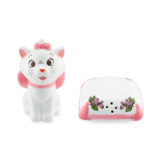 Disney The Aristocats Marie With Pillow Ceramic Salt and Pepper Shaker Set | Spice Dispenser Storage Canisters