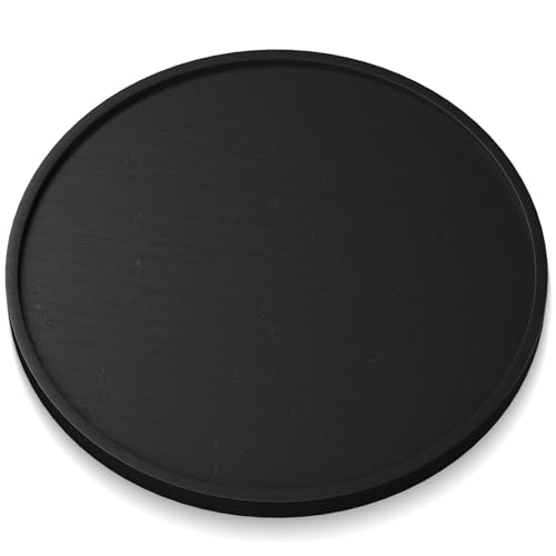 VERTORGAN Bamboo Serving Tray,11.8 Inch Trays,Home Decor(Black) | Coffee Table Tray,Living Room Decor,Bar Serving Platter,Party Tray,Charcuterie Board,Cheese Platter, Decorative Wood Tray - color: Blackl-11.8in