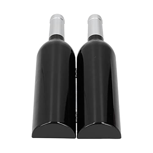 Black Wine Corkscrew Set, Wireless Bottle Opener Kit with Wine Stopper Pourer and Ring, Ergonomic Double - Hinge Cork Extractor in Bottle - Shaped Gift Box for Home Bar