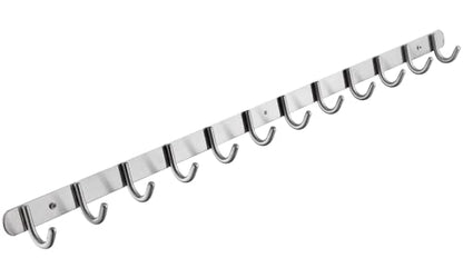 Hook/Coat Rack with 12 Round Hooks-Modern Wall Mounted - Ultra Durable with Solid Steel Construction,Brushed Stainless Steel Finish,Super Easy Installation,Rust and Water Proof. - style: 12 Round Hooks