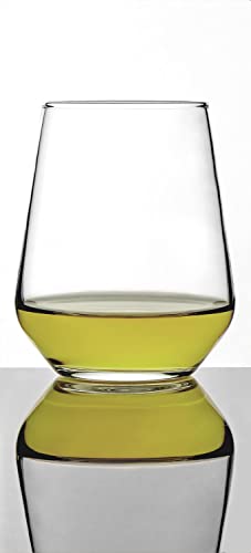 Pasabahce Premium Wine Glasses Set of 6-14.4 Oz Stemless Wine Glass - Exclusive Wine Tumbler Set for Red or White Wine Glasses - Modern Design Drinking Glasses Set