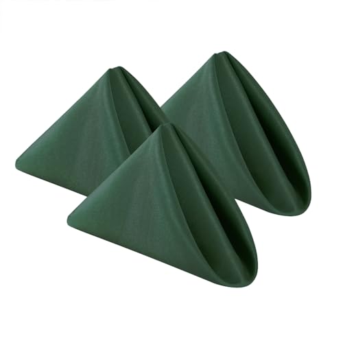 Bailarina Cloth Napkins Set of 80,17x17 inches Dinner Napkins Cloth Washable,Polyester Square Table Cloth Napkin Bulk with Hemmed Edges Ideal for Banquets, Parties and Weddings-Hunter - color: Hunter