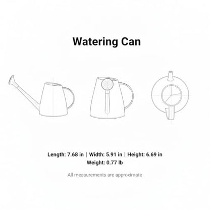 1.8L Long Spout Watering Can for Indoor Plants, Durable PP Plastic Pot Waterer with Precise Flow Control for Home Garden, Balcony & Windowsill - color: Gray