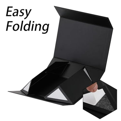 Black Gift Box,16x14x5.3 Large Gift Boxes With Lids For Presents Includes Ribbon And Diy Printable Sticker Paper,Bridesmaid Proposal Box,Magnetic Gift Box For Birthday,Wedding,Graduation - color: 16x14x5.3inch-Black-Pack 3