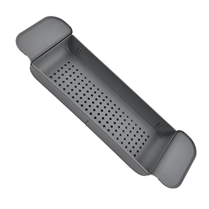 Expandable Bathtub Caddy Tray, PP Material, Adjustable Length, Ideal for Relaxing Baths and Organizing Toiletries (Gray) - color: Gray