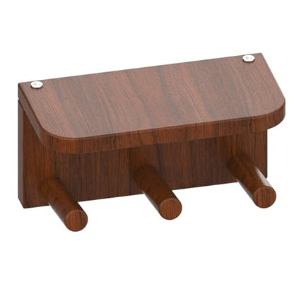 Wall Mounted Piano Key Hanger | Flip Style Hook | Entrance wall Art Hook, Made of Oak Wood (3 Times Painted, 4 Times Polished) (Fence Walnut, 4Hooks) - color: Fence Walnut, size: 4Hooks