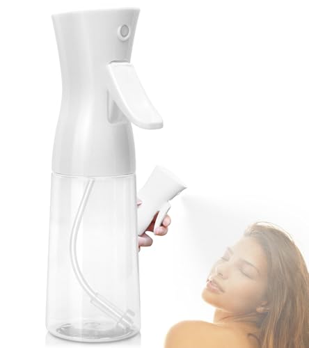 Spray Bottle For Hair,Continuous Water Mister for Hairstyling, Salons, Cleaning, Plants,Essential Oil Scents,Ultra Fine Mist Sprayer,6.8 OZ /200 ML-White(Christmas Gifts) - color: Bright White
