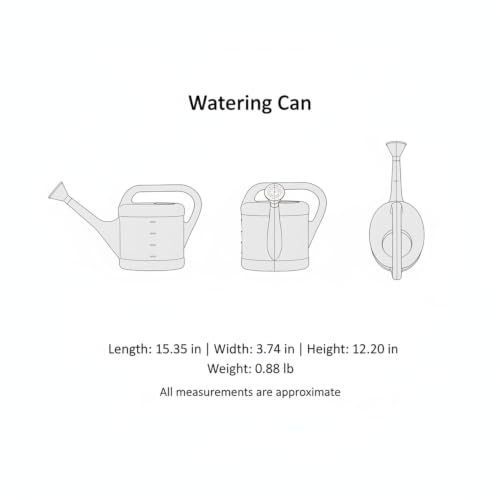 Long Spout Watering Can for Indoor Plants, Lightweight Blue PP Plastic with Narrow Tip for Precise Pouring - size: 15.35 x 3.74 x 12.2 in