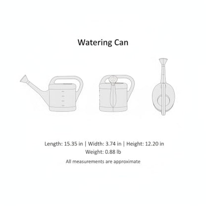 Long Spout Watering Can for Indoor Plants, Lightweight Blue PP Plastic with Narrow Tip for Precise Pouring - size: 15.35 x 3.74 x 12.2 in
