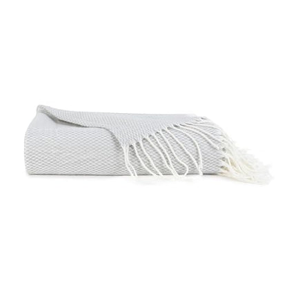 Merit Linens Herringbone Throw Blanket - One Size Light Gray - color: Herringbone Light Gray