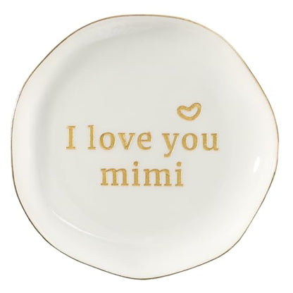 Mimi Gifts for Grandma Mother's Day-I love You Mimi Ring Dish-Mimi Gifts for Grandma Nana Birthday Christmas Valentine's,Gift for Mimi from Grandkids Grandchildren - style: I Love You Mimi