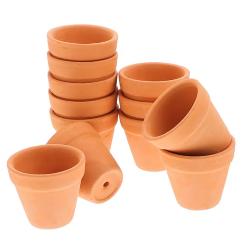 DECHOUS 12-Pack Mini Terracotta Pots, 2.16 Inch Clay Planters | Small Plant Pots with Drainage Holes for Succulents, Cactus, Herbs, Seedlings, Indoor Gardening, DIY Crafts
