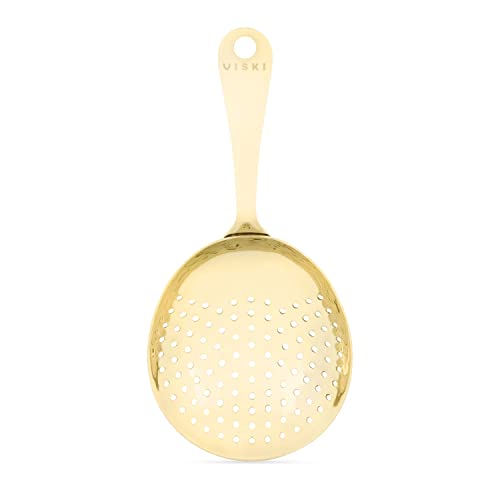 True Fabrication 4876 Belmont Julep Strainer, Multicolor - color: Gold, style: Julep