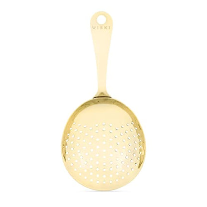 True Fabrication 4876 Belmont Julep Strainer, Multicolor - color: Gold, style: Julep
