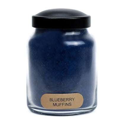 A Cheerful Giver - Blueberry Muffins Baby Scented Glass Jar Candle (6oz) with Lid & True to Life Fragrance Made in USA - size: 6 oz