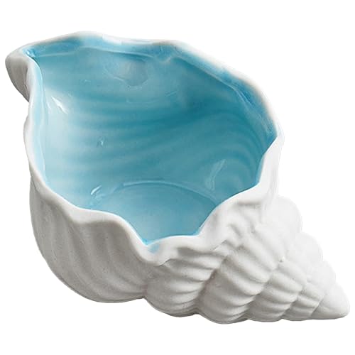 7.7" x 4.7" x 3.5" Large Conch Jewelry Dish Tray SeaConch Bowl Ceramic Conch Ring Holder Decorative Trays Cute Jewelry Organize Key Storage Tray for Home Decor Porcelain Jewelry Deco - color: Conch Jewelry Tray Bowl